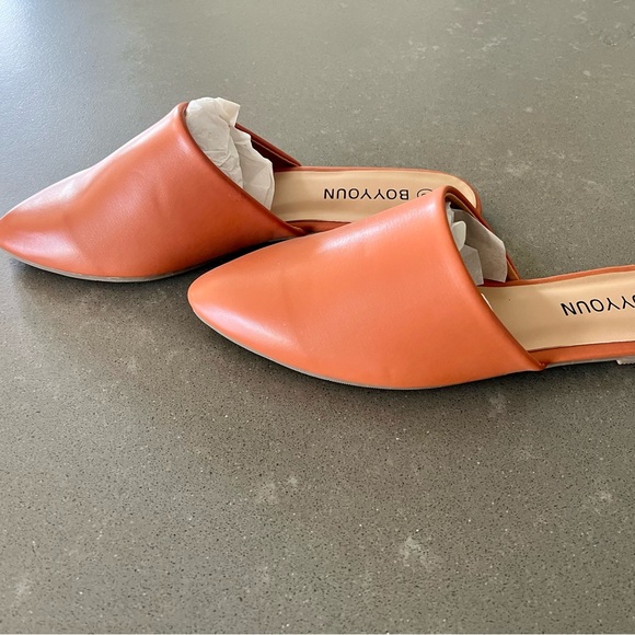 NEW in box Boyyoun Orange Mules, Size 8 - Picture 6 of 12